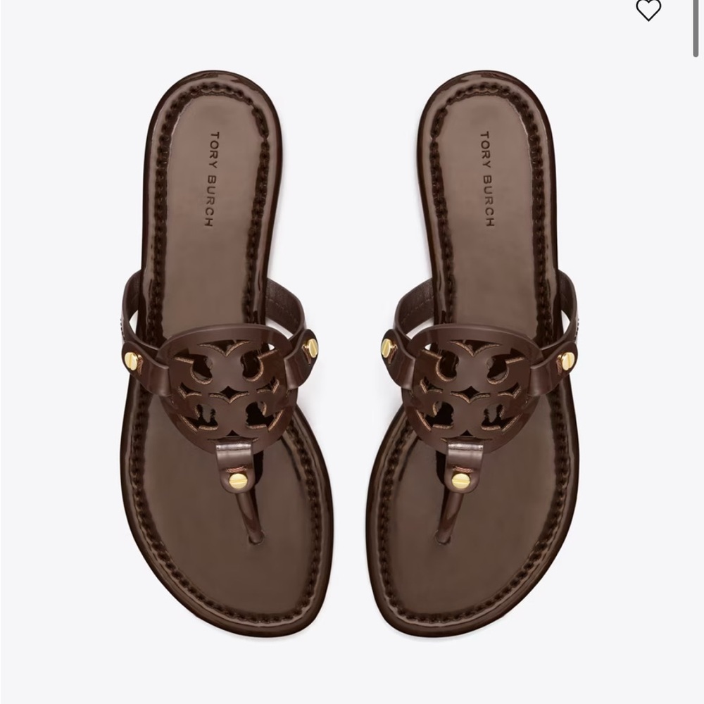 Tory Burch Miller Darn Brown Sandals Size 5